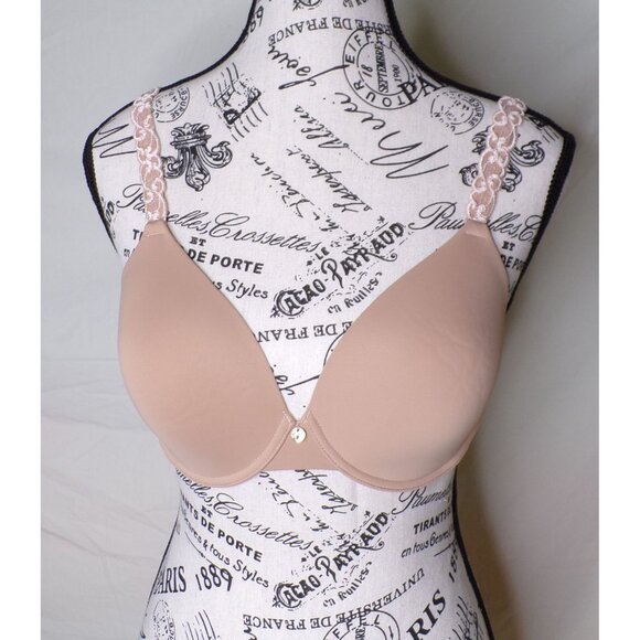 🆕 NATORI Pure Luxe Full Underwire T-Shirt Bra 34D Buff Cashmere #732080 - Picture 4 of 7